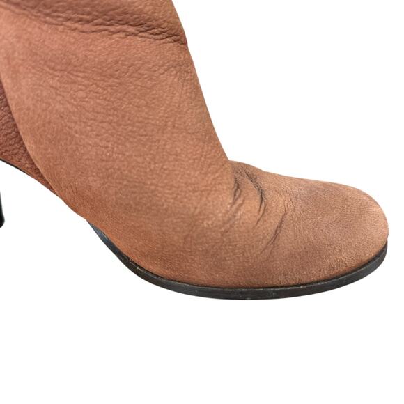 Cole Haan Grand.OS Brown High Heel Chunky Ankle Boots Booties Shoes Leather 8 B - Picture 2 of 16